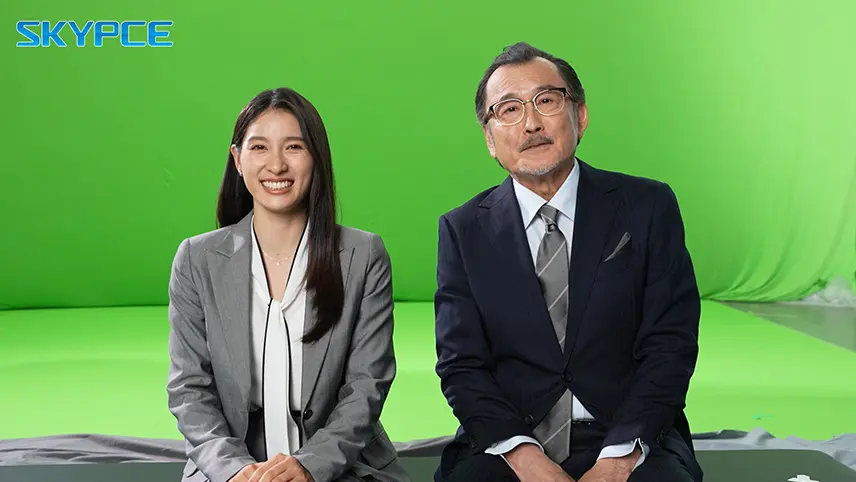 吉田鋼太郎さん、土屋太鳳さん出演 名刺管理 SKYPCE 商品CMメイキング映像