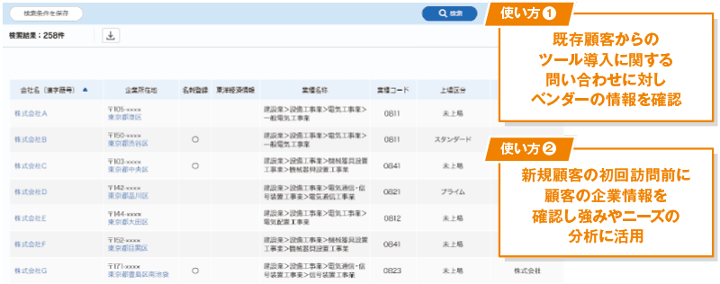 信頼性の高い情報を効率的に収集できる「企業データベース」