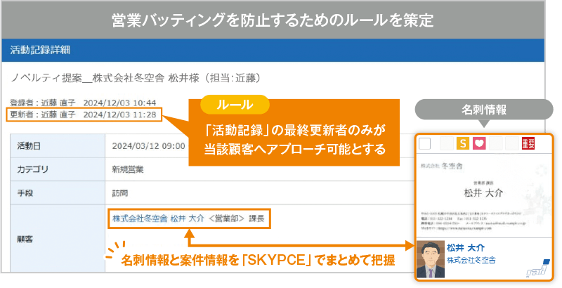 名刺情報と案件情報を「SKYPCE」で一元管理し情報共有を活性化