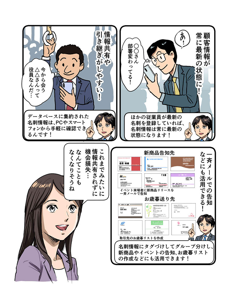 SKYPCEご紹介漫画 第4話 ついに「SKYPCE」導入！名刺情報は会社の資産 ページ3