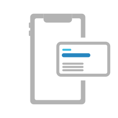 名刺をスマートフォンで撮影・登録するアイコン